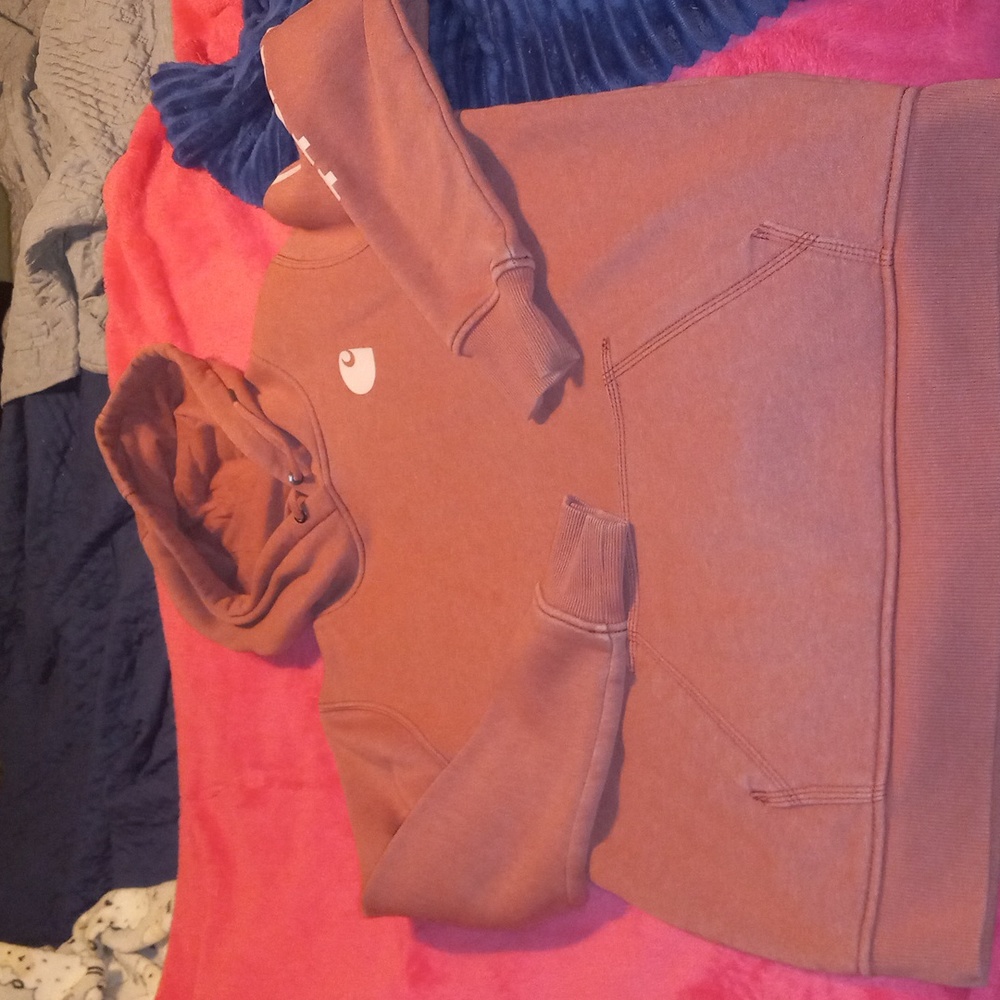 Dark pink carhartt hoodie